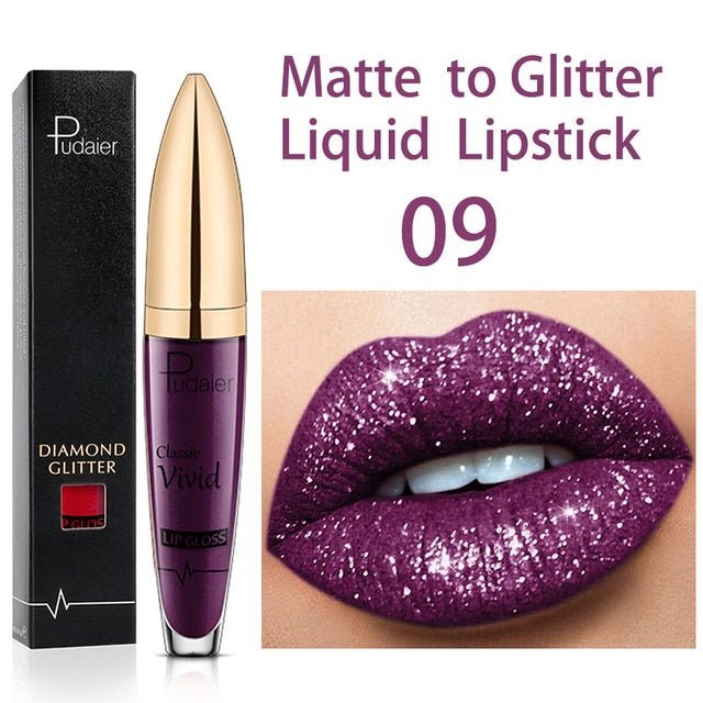 Long Lasting Matte Glitter Liquid Shiny Lip Gloss