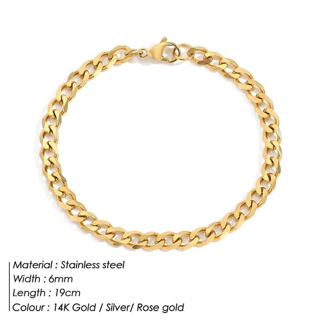 Curb Chain Stainless Steel Bracelet