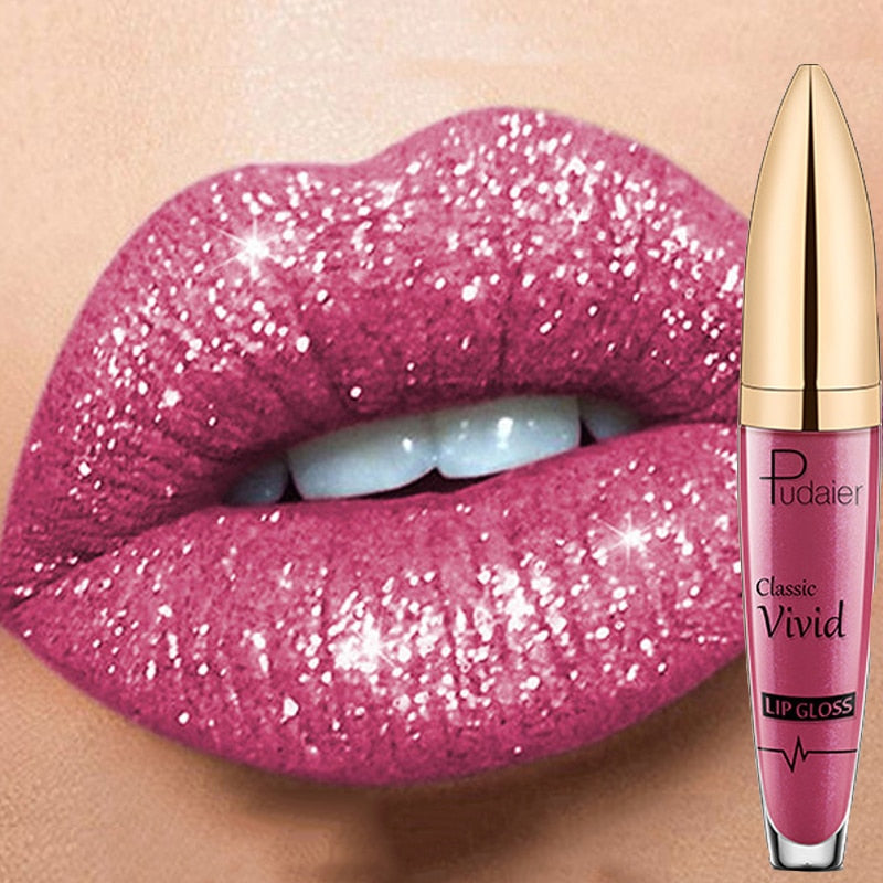 Long Lasting Matte Glitter Liquid Shiny Lip Gloss