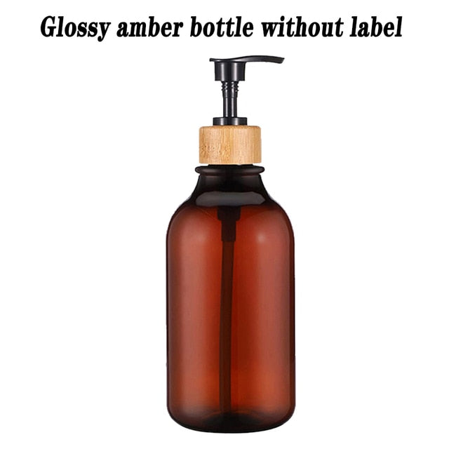 Farmhouse Style Dish Soap Bottle with Bamboo Pump